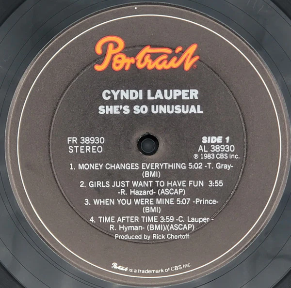 Cyndi Lauper - She's So Unusual (LP, Album, Pit) (Near Mint (NM or M-)) - Image 3