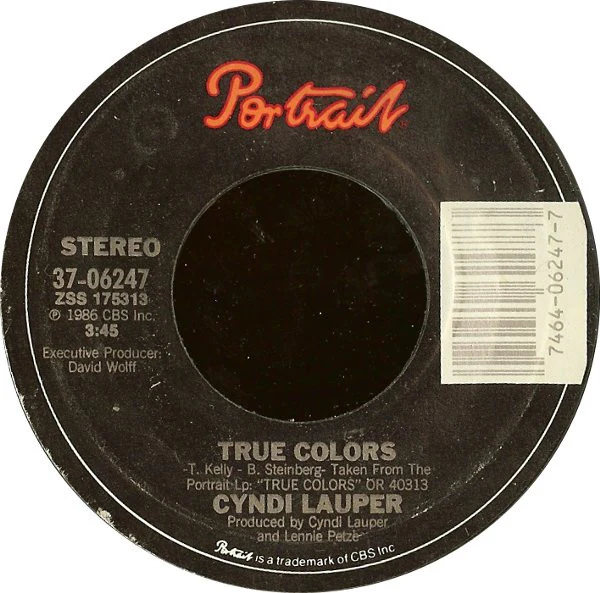 Cyndi Lauper - True Colors (7", Single, Styrene, Pit) (Near Mint (NM or M-)) - Image 3