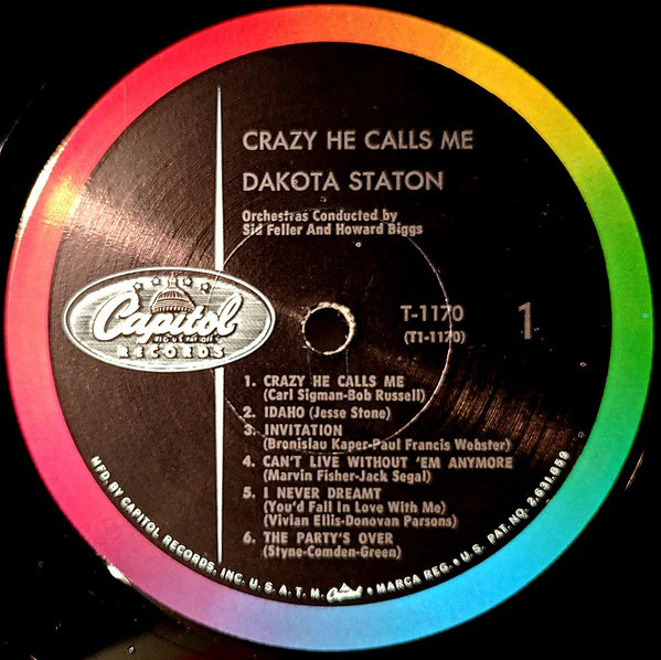 Dakota Staton - Crazy He Calls Me (LP, Album, Mono, RP, Sca) (Very Good (VG)) - Image 3
