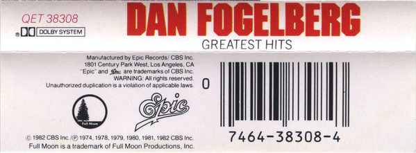 Dan Fogelberg - Greatest Hits (Cass, Comp, RE, Cle) (Very Good Plus (VG+)) - Image 4