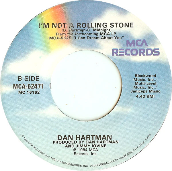 Dan Hartman - We Are The Young / I'm Not A Rolling Stone (7") (Very Good Plus (VG+)) - Image 4
