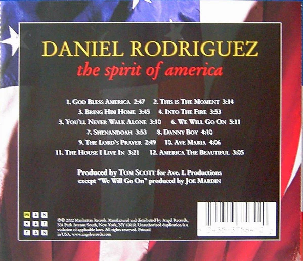 Daniel Rodriguez - The Spirit Of America (CD) (Very Good Plus (VG+)) - Image 2
