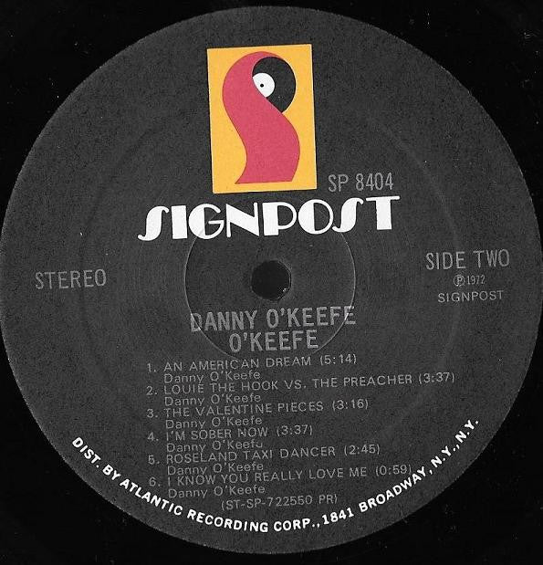 Danny O'Keefe - O'Keefe (LP, Album, PR ) (Very Good (VG)) - Image 3