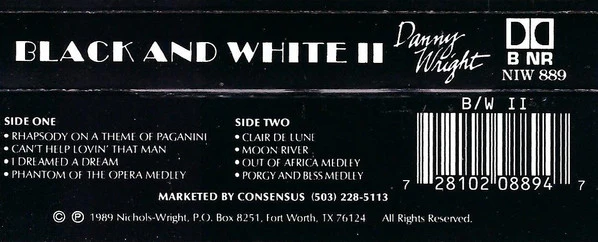 Danny Wright - Black And White II (Cass, Album, Dol) (Very Good Plus (VG+)) - Image 2