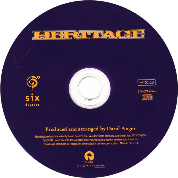 Darol Anger - Heritage (HDCD, Album) (Very Good Plus (VG+)) - Image 3