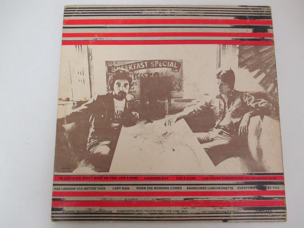 Daryl Hall & John Oates - Abandoned Luncheonette (LP, Album, RP, PR ) (Very Good (VG)) - Image 2