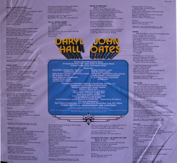 Daryl Hall & John Oates - Bigger Than Both Of Us (LP, Album, Hol) (Very Good (VG)) - Image 3
