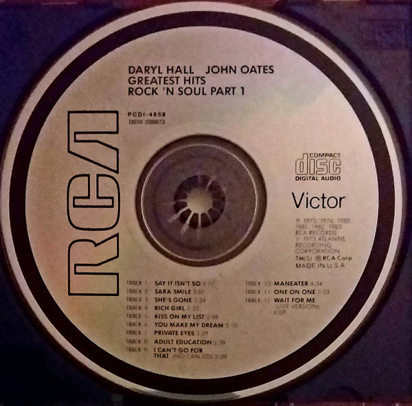 Daryl Hall & John Oates - Greatest Hits (Rock 'N Soul Part 1) (CD, Comp, Club, RE, CRC) (Very Good Plus (VG+)) - Image 3