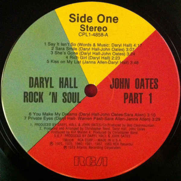 Daryl Hall & John Oates - Rock 'N Soul Part 1 (LP, Comp, Ind) (Very Good Plus (VG+)) - Image 3