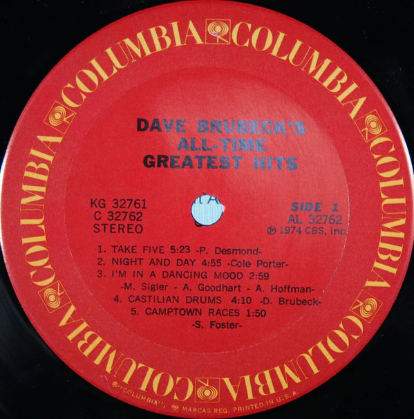 Dave Brubeck - Dave Brubeck's All-Time Greatest Hits (2xLP, Comp) (Very Good Plus (VG+)) - Image 5