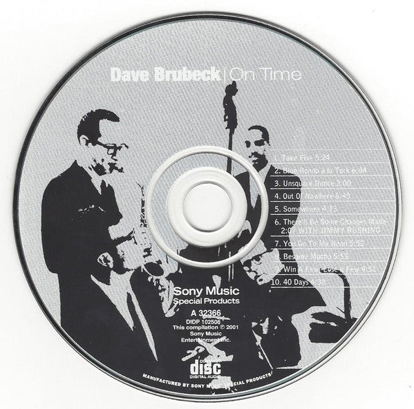 Dave Brubeck - On Time (CD, Album, Comp) (Near Mint (NM or M-)) - Image 4