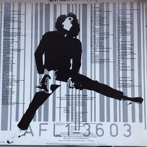 Dave Davies - AFL1-3603 (LP, Album, Mon) (Very Good (VG)) - Image 5