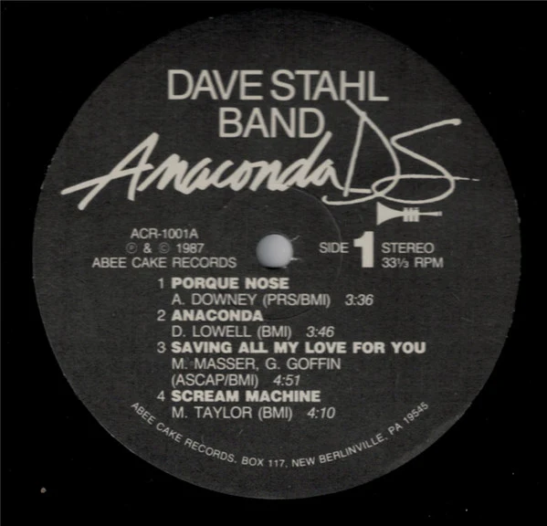 Dave Stahl Band - Anaconda (LP, Album) NEW & SEALED - Image 3