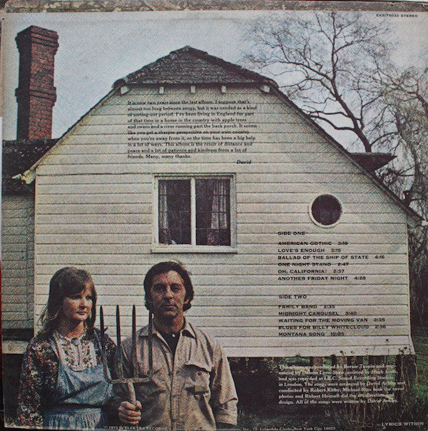 David Ackles - American Gothic (LP, Album, San) (Very Good Plus (VG+)) - Image 2