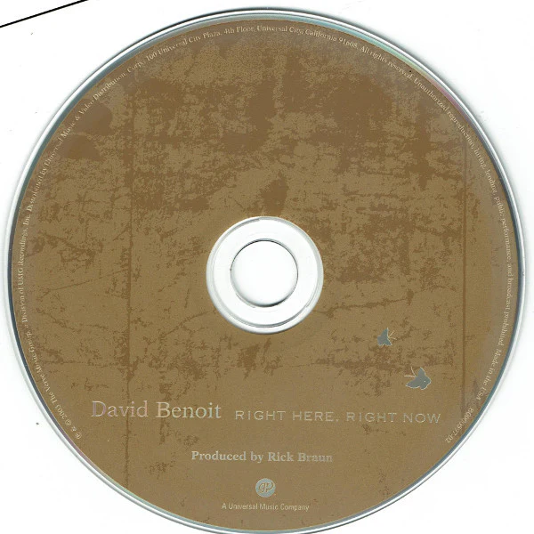 David Benoit - Right Here, Right Now (CD, Album) (Near Mint (NM or M-)) - Image 3