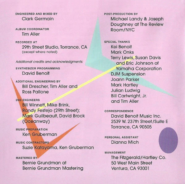 David Benoit - Shaken Not Stirred (CD, Album, Club) (Near Mint (NM or M-)) - Image 4