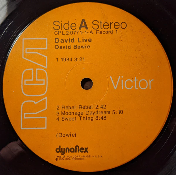 David Bowie - David Live (2xLP, Album, Ora) (Good Plus (G+)) - Image 5