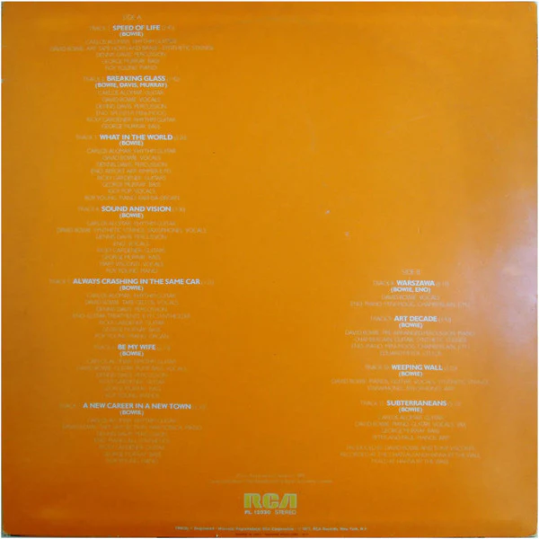 David Bowie - Low (LP, Album) (Very Good Plus (VG+)) - Image 2