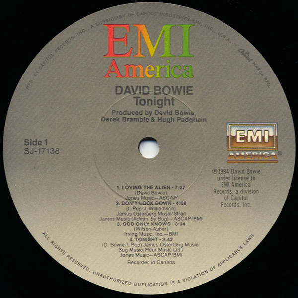David Bowie - Tonight (LP, Album, Jac) (Very Good Plus (VG+)) - Image 3