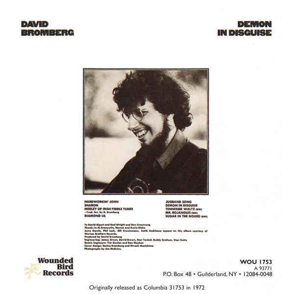 David Bromberg - Demon In Disguise (CD, Album) (Very Good Plus (VG+)) - Image 2