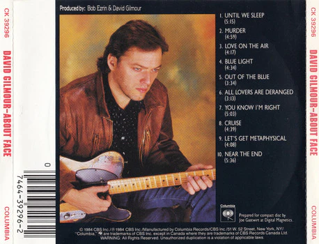 David Gilmour - About Face (CD, Album, RE, RP, DAD) (Near Mint (NM or M-)) - Image 2