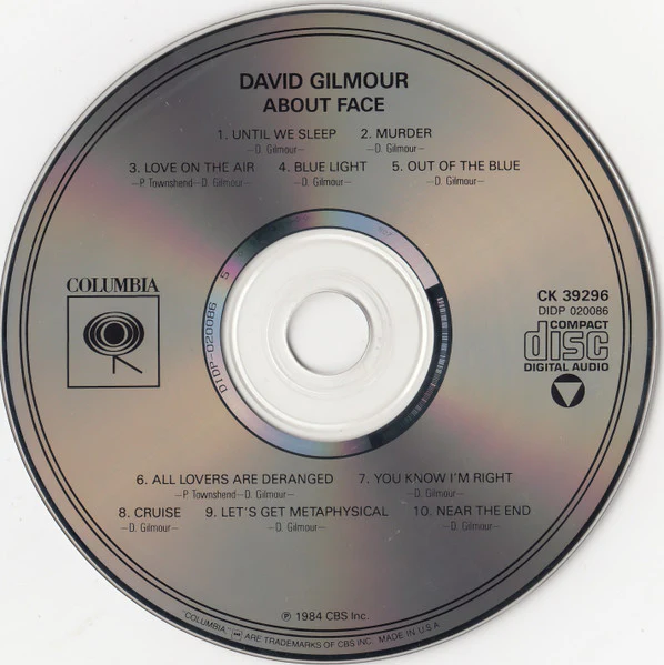 David Gilmour - About Face (CD, Album, RE, RP, DAD) (Near Mint (NM or M-)) - Image 3