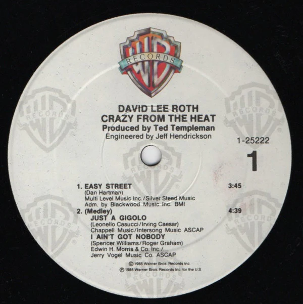 David Lee Roth - Crazy From The Heat (12", EP, Spe) (Near Mint (NM or M-)) - Image 4