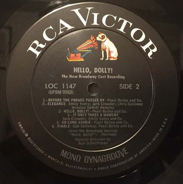 David Merrick Presents Pearl Bailey - Hello, Dolly! - The New Broadway Cast Recording (LP, Mono) (Near Mint (NM or M-)) - Image 4
