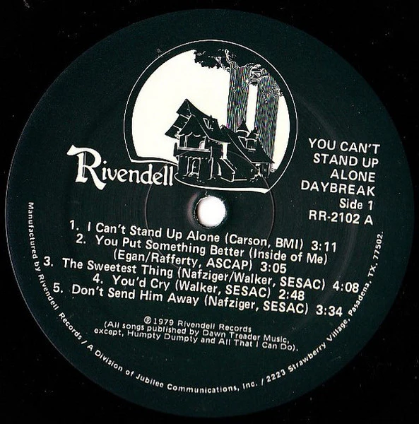 Daybreak  - You Can't Stand Up Alone (LP, Album, RE) (Very Good Plus (VG+)) - Image 3
