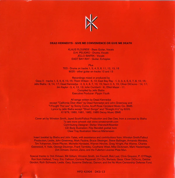 Dead Kennedys - Give Me Convenience Or Give Me Death (CD, Comp, RE, RM) (Near Mint (NM or M-)) - Image 5