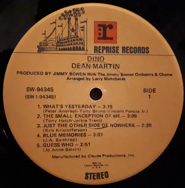Dean Martin - Dino (LP, Album, Club) (Mint (M)) SEALED NEW OLD STOCK - Image 3
