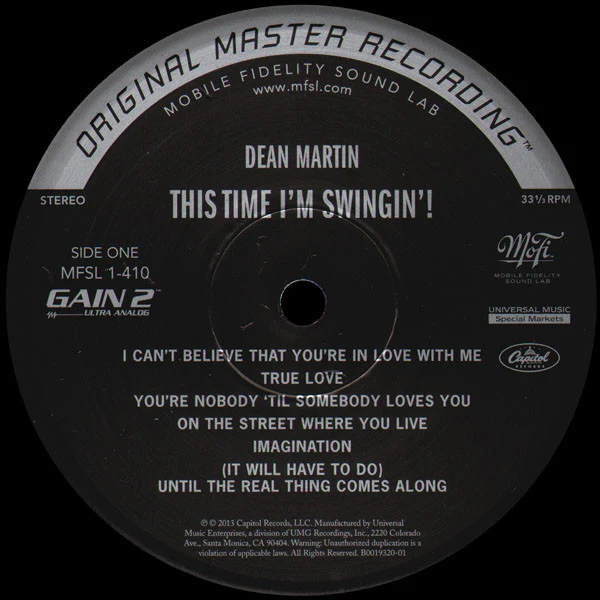 Dean Martin Orchestra Conducted By Nelson Riddle - This Time I'm Swingin' (LP, Album, Mono, Ltd, Num, RM, 180) (Mint (M)) NEW & SEALED - Image 3