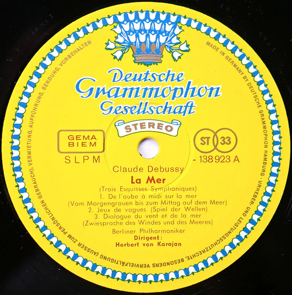 Claude Debussy / Maurice Ravel - Berliner Philharmoniker · Herbert von Karajan - La Mer · Prélude À L'Après-Midi D'Un Faune / Daphnis Et Chloé, Suite N° 2 (LP, RE) (Near Mint (NM or M-)) - Image 5