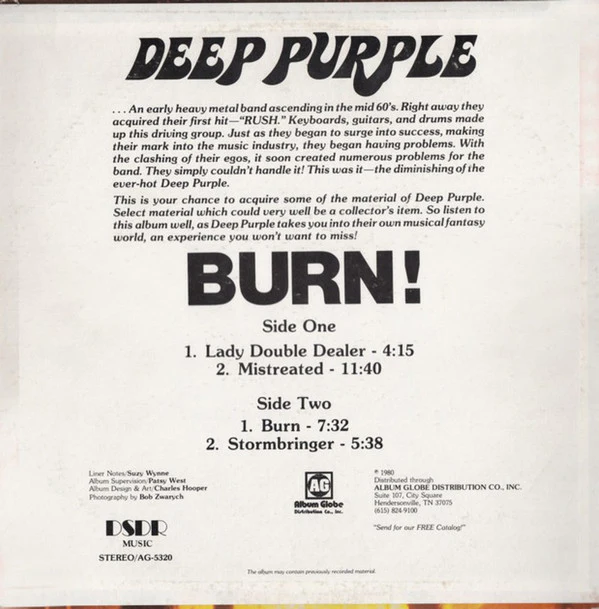 Deep Purple - Burn! (LP, Album, RE) (Very Good Plus (VG+)) - Image 2