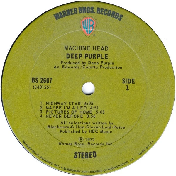 Deep Purple - Machine Head (LP, Album) (Near Mint (NM or M-)) - Image 3