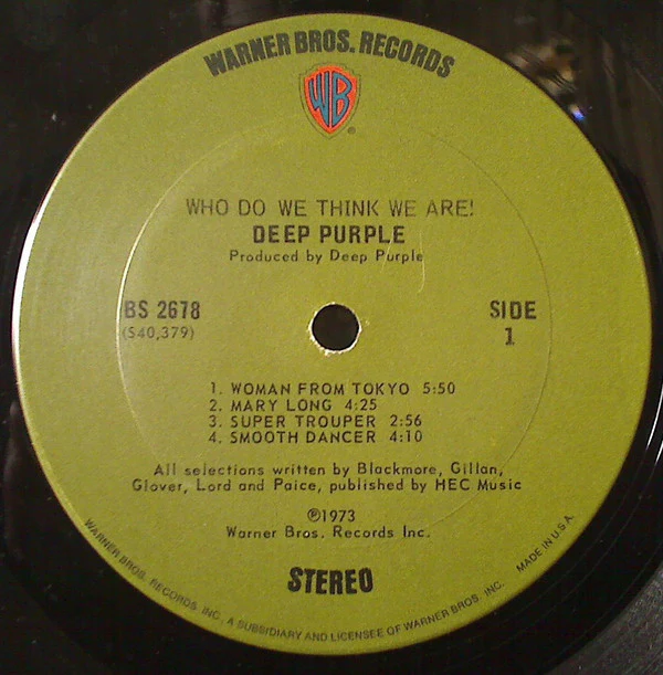 Deep Purple - Who Do We Think We Are (LP, Album, CTH) (Near Mint (NM or M-)) - Image 3