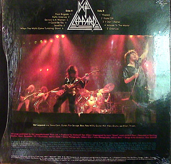 Def Leppard - On Through The Night (LP, Album, Pre) (Near Mint (NM or M-)) - Image 2