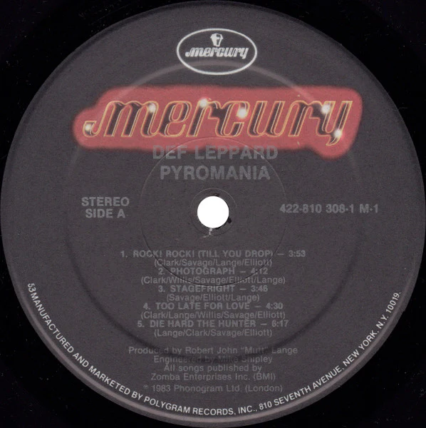 Def Leppard - Pyromania (LP, Album, 53 ) (Near Mint (NM or M-)) - Image 3