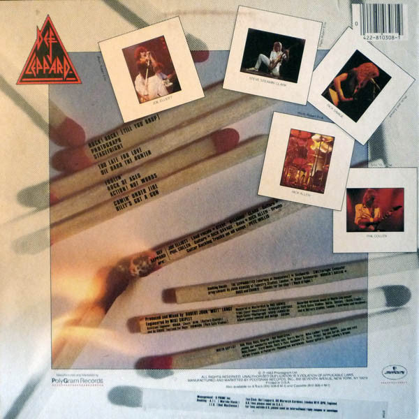 Def Leppard - Pyromania (LP, Album, 56,) (Near Mint (NM or M-)) - Image 2