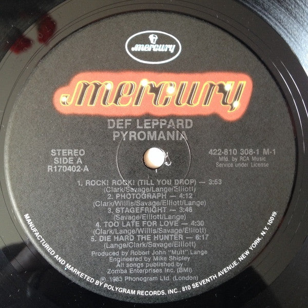 Def Leppard - Pyromania (LP, Album, Club, RCA) (Very Good Plus (VG+)) - Image 3