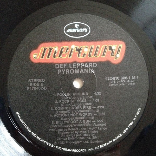 Def Leppard - Pyromania (LP, Album, Club, RCA) (Very Good Plus (VG+)) - Image 4