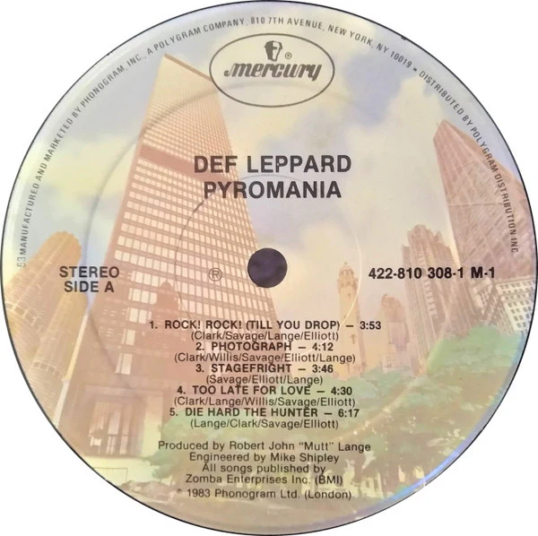 Def Leppard - Pyromania (LP, Album) (Very Good Plus (VG+)) - Image 3