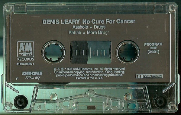 Denis Leary - No Cure For Cancer (Cass, Album) (Very Good Plus (VG+)) - Image 3