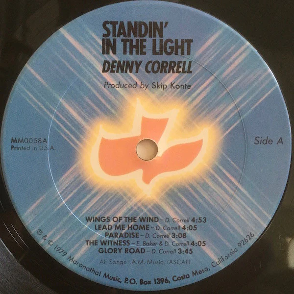 Denny Correll - Standin' In The Light (LP, Album) (Very Good (VG)) - Image 3