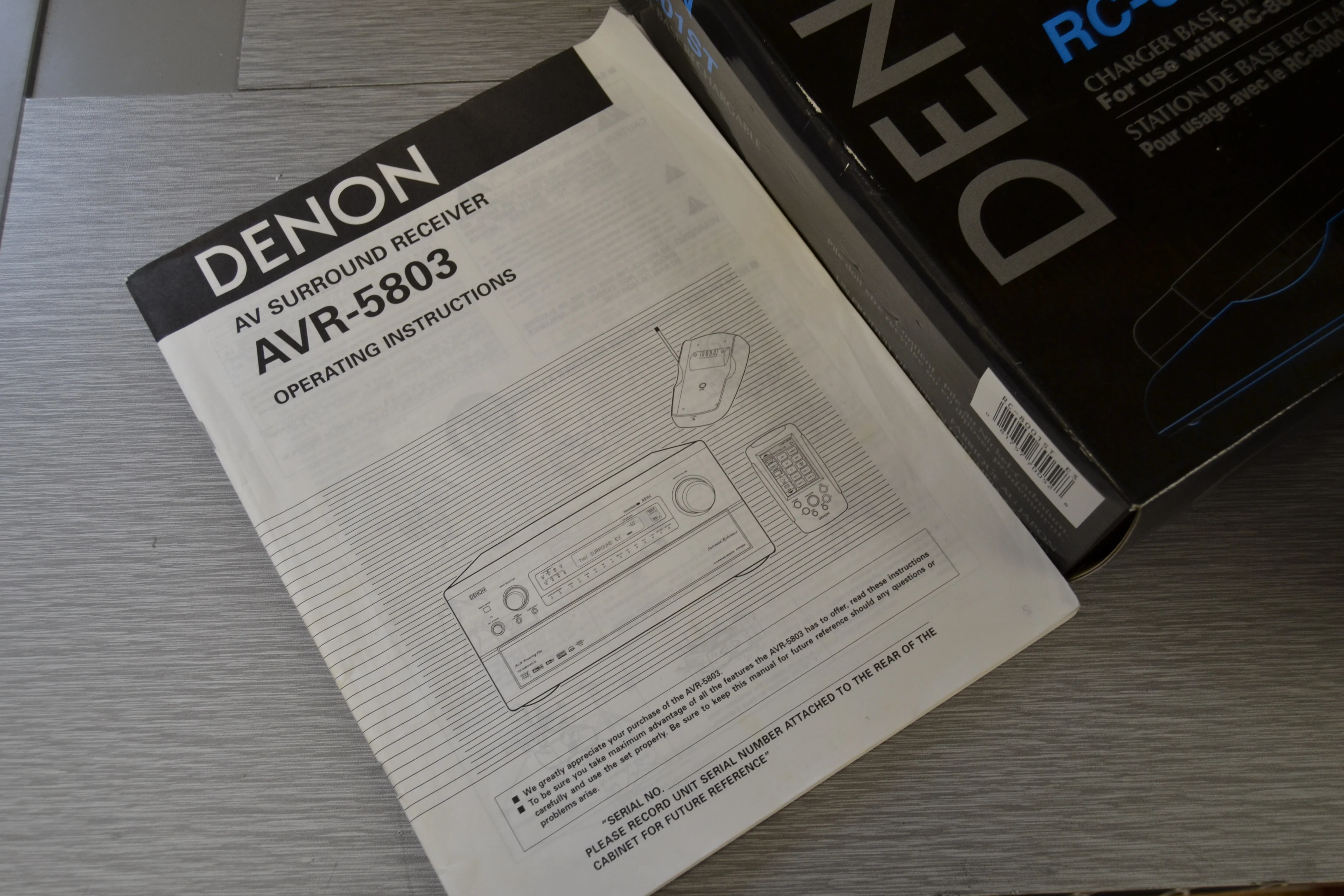 Denon AVR-5803 Stereo AV Receiver * RC8000 Remote * RC8001St Base * Manual - Image 12