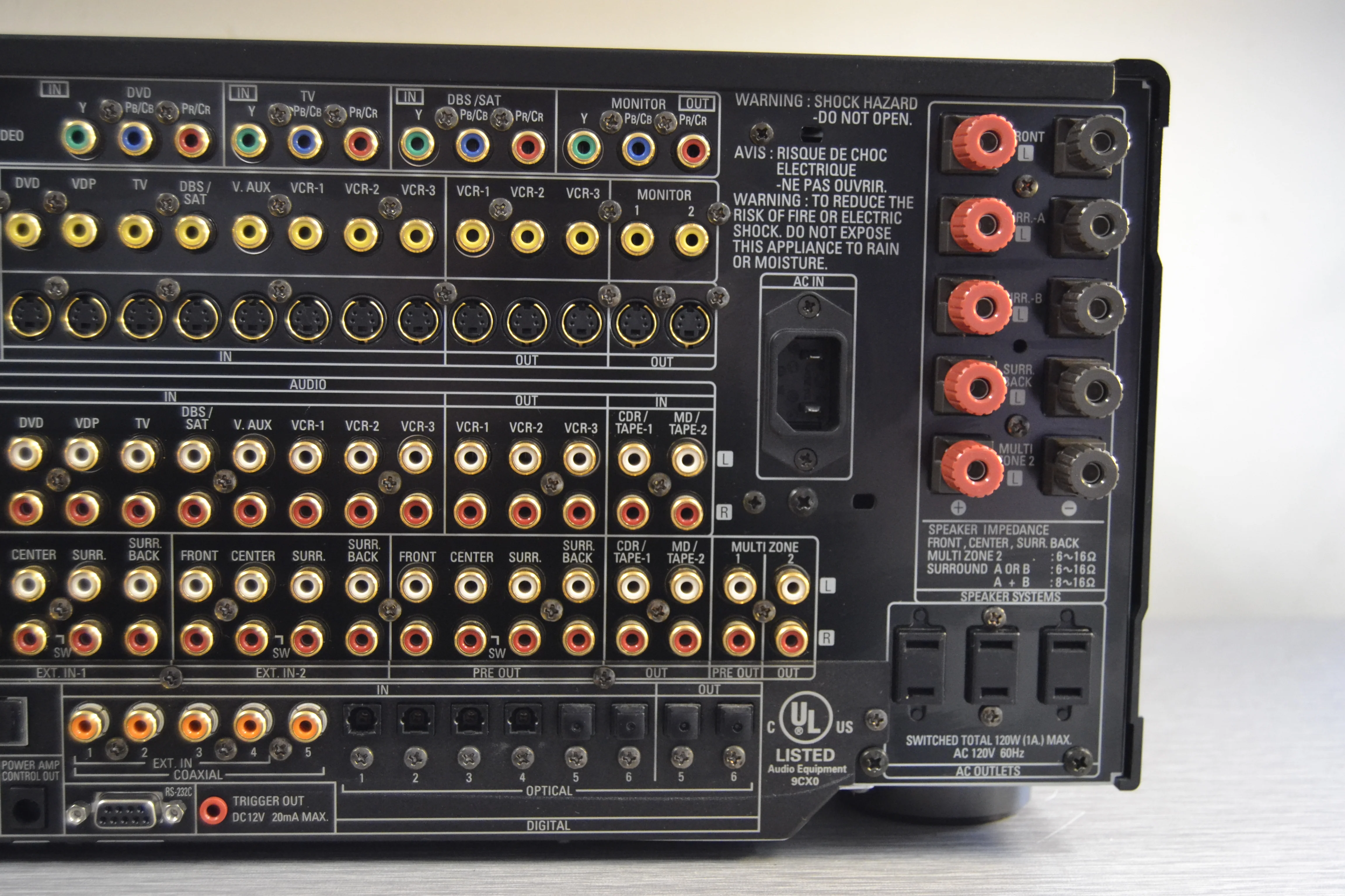 Denon AVR-5803 Stereo AV Receiver * RC8000 Remote * RC8001St Base * Manual - Image 17