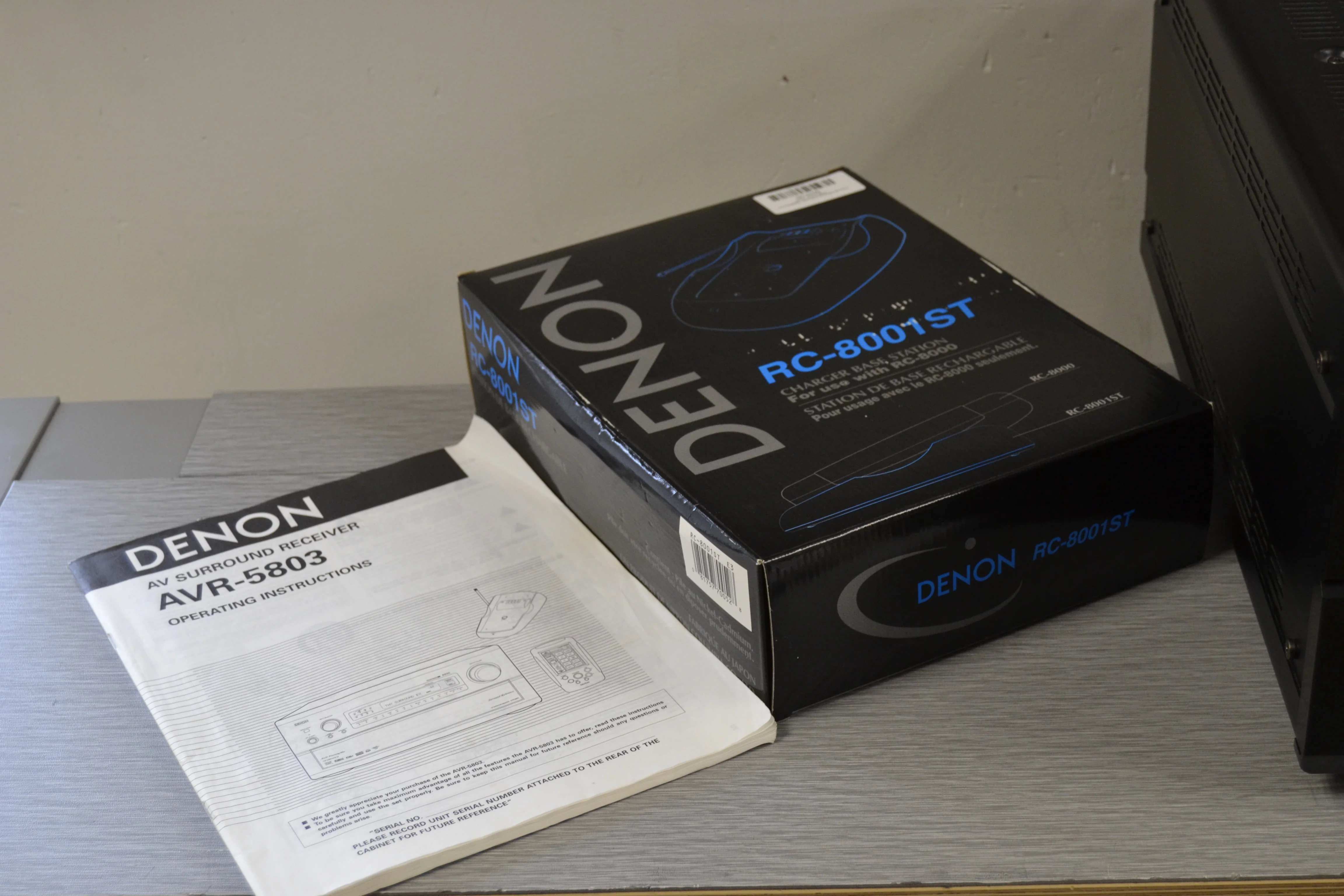 Denon AVR-5803 Stereo AV Receiver * RC8000 Remote * RC8001St Base * Manual - Image 2