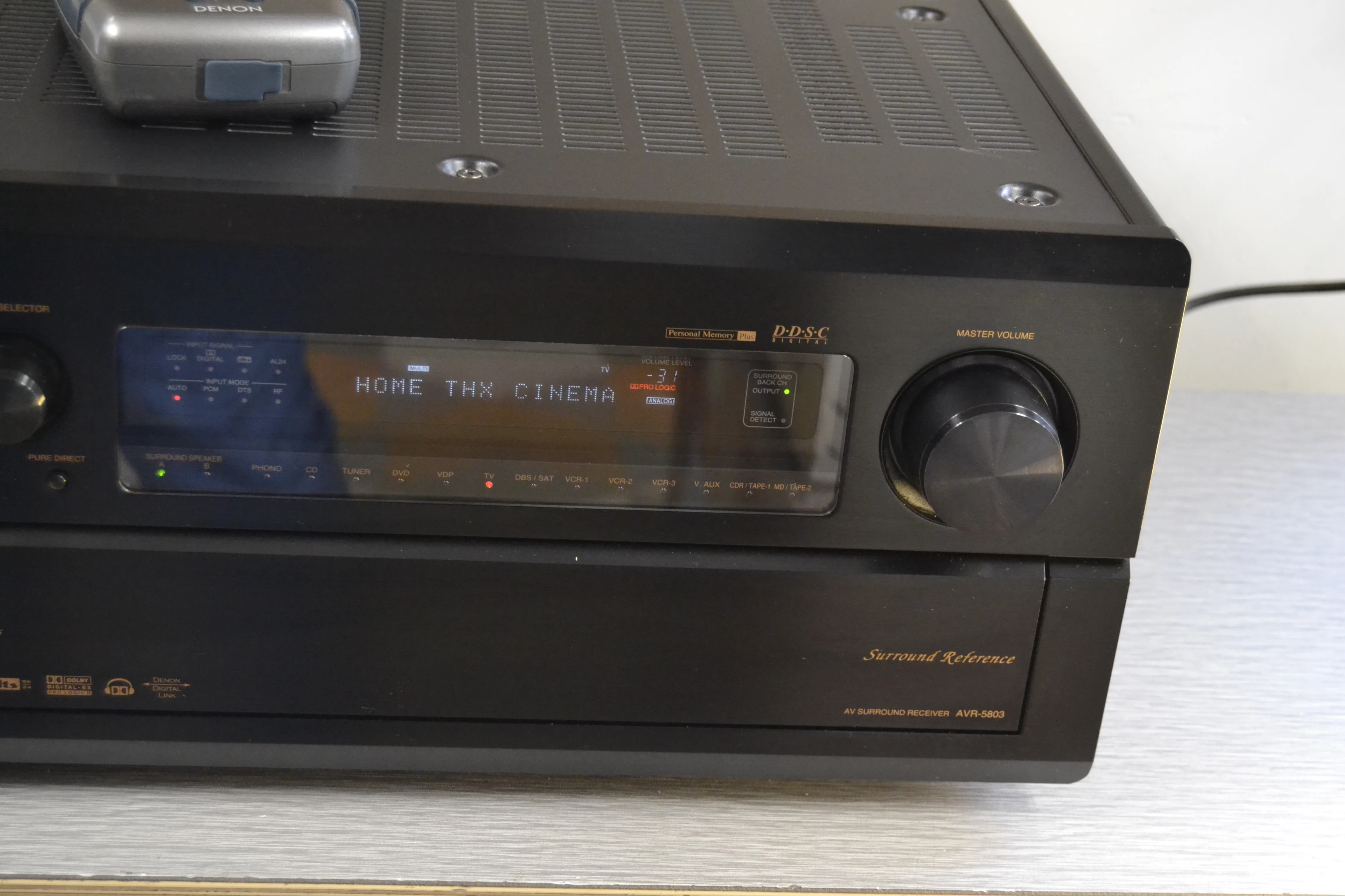 Denon AVR-5803 Stereo AV Receiver * RC8000 Remote * RC8001St Base * Manual - Image 4