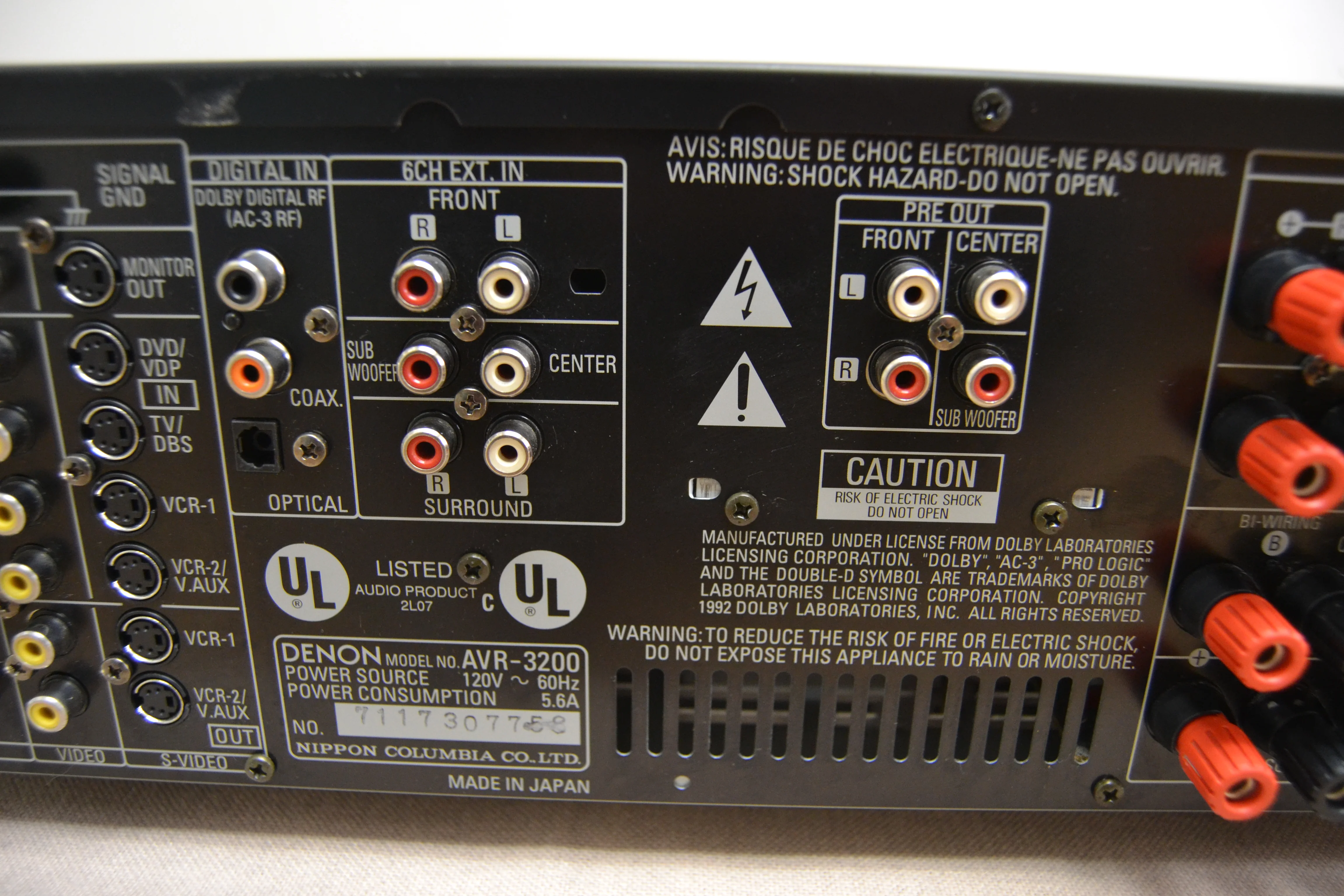 Denon AVR3200 Stereo Receiver * Remote Control * 80W RMS - Image 10