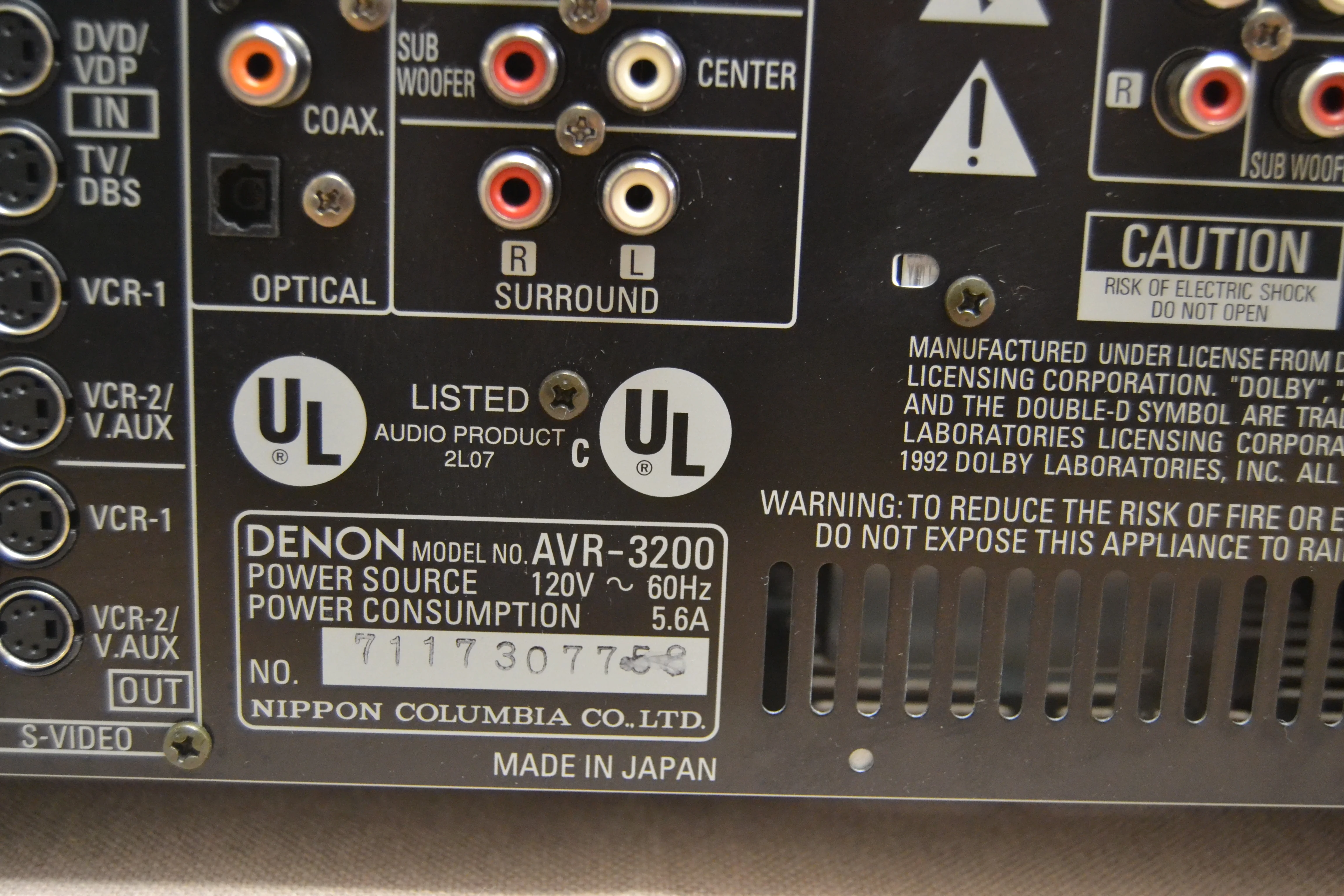 Denon AVR3200 Stereo Receiver * Remote Control * 80W RMS - Image 11